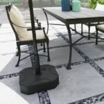 Outsunny Square Patio Umbrella Base Holder, Heavy-Duty Outdoor Umbrella Stand Base, Filled Up to 55lbs with Stand or 44lbs with Water for Garden - Image 8