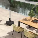 Outsunny Square Patio Umbrella Base Holder, Heavy-Duty Outdoor Umbrella Stand Base, Filled Up to 55lbs with Stand or 44lbs with Water for Garden - Image 9