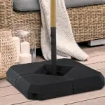 Outsunny Steel Parasol Base: 4 Fillable Weights for Patio Umbrella Stability - Image 2