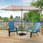 Outsunny Steel Parasol Base: 4 Fillable Weights for Patio Umbrella Stability - Image 6