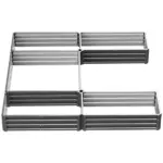 Steel Raised Garden Bed, Set of 5 Large Box Planters for Outdoor Plants Vegetables Flowers Herbs, 8x8x1ft, Gray - Image 8