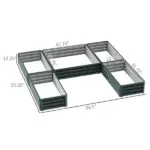 Steel Raised Garden Bed, Set of 5 Large Box Planters for Outdoor Plants Vegetables Flowers Herbs, 8x8x1ft, Green - Image 3