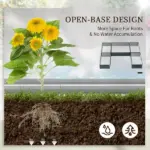 Steel Raised Garden Bed, Set of 5 Large Box Planters for Outdoor Plants Vegetables Flowers Herbs, 8x8x1ft, Green - Image 5