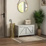 Storage Chest, Farmhouse Lift Top Box Organizer with Safety Hinge, for Bedroom, Entryway, Living Room, Gray Wood Grain - Image 2