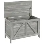 Storage Chest, Farmhouse Lift Top Box Organizer with Safety Hinge, for Bedroom, Entryway, Living Room, Gray Wood Grain - Image 11