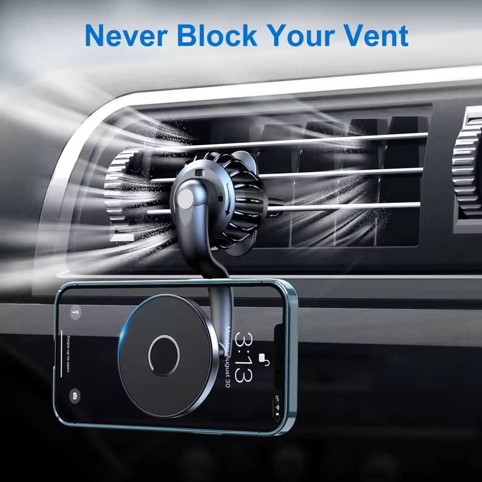 MagSafe Compatible 360 Degree Magnetic Air Vent Car Phone Mount