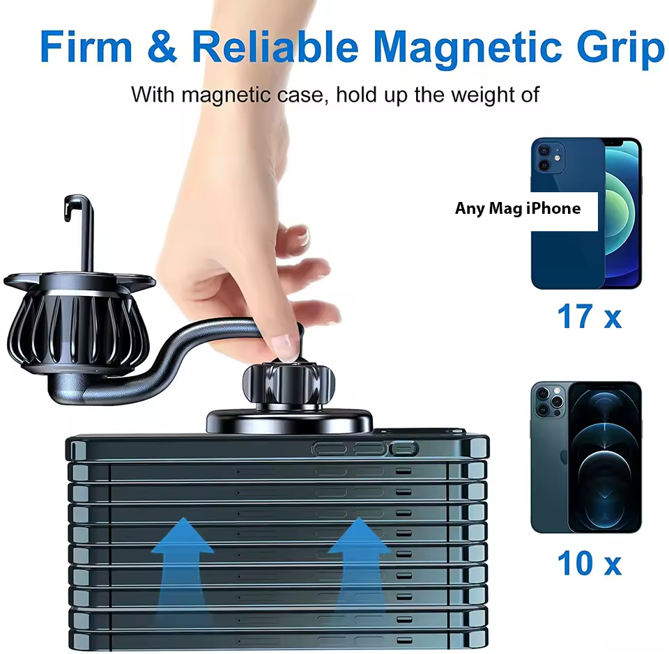 MagSafe Compatible 360 Degree Magnetic Air Vent Car Phone Mount