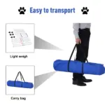 Sturdy Dog Weaves Poles Pet Speed and Agility Equipment Dogs Obstacle Outdoor with Storage Bag - Image 4