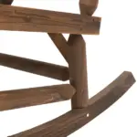 Sturdy Rocking Loveseat: Wooden Log Design, Wide Curved Walnut Seats for Backyard Relaxation - Image 10