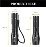 2 Pack Zoomable LED Tactical Flashlights with 5 Modes and AAA Battery Holders - Image 18
