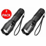 2 Pack Zoomable LED Tactical Flashlights with 5 Modes and AAA Battery Holders - Image 4