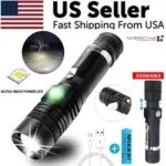 USB Rechargeable Zoomable LED Flashlight with 4 Modes and IPX6 Rating