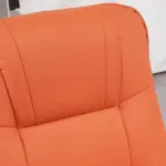 HOMCOM Swivel Recliner Chair with Footrest 145 Degree Recline Orange - Image 7