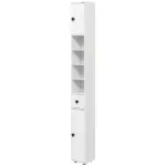 Kleankin Tall Bathroom Storage Cabinet, 71" Narrow with Open Shelves and 2 Door Cabinets, Adjustable Shelves, White - Image 11