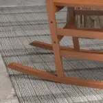 3 Piece Teak Poplar Wood Outdoor Rocking Chair Set with Side Table - Image 8