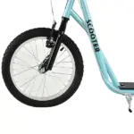 Aosom Teens Scooter Kick Scooter, Adjustable Handlebar, Dual Brakes, Inflatable Wheels, Blue, for 5+ - Image 12