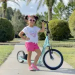 Aosom Teens Scooter Kick Scooter, Adjustable Handlebar, Dual Brakes, Inflatable Wheels, Blue, for 5+ - Image 8