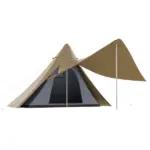 Teepee Camping Tent: 2-3 Person Easy Setup with Porch for Outdoor Hiking
