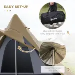 Teepee Camping Tent: 2-3 Person Easy Setup with Porch for Outdoor Hiking - Image 7