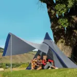 Teepee Camping Tent Easy Set-Up with Porch Blue for 2-3 Person Outdoor Hiking - Image 2
