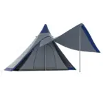 Teepee Camping Tent Easy Set-Up with Porch Blue for 2-3 Person Outdoor Hiking - Image 6