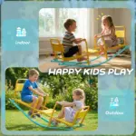 Teeter Totter Seesaw for Kids, 2 in 1 Metal Rocking Seesaw for Toddlers Age 3-8, Playground Equipment for Backyard - Image 4