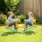 Teeter Totter Seesaw for Kids, 2 in 1 Metal Rocking Seesaw for Toddlers Age 3-8, Playground Equipment for Backyard - Image 7