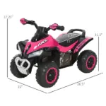 Aosom Toddler Push Car Foot-to-Floor 4 Wheels Music Light Pink for Kids 18-36 Months - Image 3