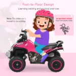Aosom Toddler Push Car Foot-to-Floor 4 Wheels Music Light Pink for Kids 18-36 Months - Image 6