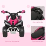Aosom Toddler Push Car Foot-to-Floor 4 Wheels Music Light Pink for Kids 18-36 Months - Image 7