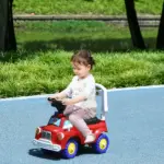 Toddler Ride On Fire Truck with Music, Horn, Under Seat Storage, for Kids 18-36 Months, Red - Image 2