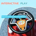 Toddler Ride On Fire Truck with Music, Horn, Under Seat Storage, for Kids 18-36 Months, Red - Image 5