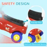 Toddler Ride On Fire Truck with Music, Horn, Under Seat Storage, for Kids 18-36 Months, Red - Image 7