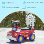 Toddler Ride On Fire Truck with Music, Horn, Under Seat Storage, for Kids 18-36 Months, Red - Image 8