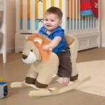 Qaba Plush Rocking Lion with Seat Belt and Sound Brown for Ages 18-36 Months - Image 2