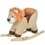Qaba Plush Rocking Lion with Seat Belt and Sound Brown for Ages 18-36 Months - Image 11
