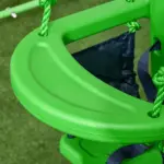 Outsunny Toddler Swing Set with Metal Stand, Safety Seat Belt for Kids Aged 6-36 Months, Backyard Indoor and Outdoor Use, Green - Image 8