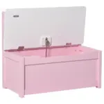 Qaba Toddler Toy Box Storage Bench with Large 27 L Interior, Kids Storage Bench Seat with Storage for Toddler Playroom Furniture - Image 7