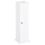 HOMCOM Toilet Paper Storage Cabinet 26" Narrow Bathroom Organizer Floor Standing White