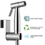Stainless Steel Handheld Bidet Sprayer Kit with Hose and T-Valve - Image 6