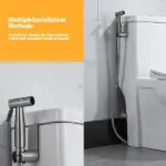 Stainless Steel Handheld Bidet Sprayer Kit with Hose and T-Valve - Image 14