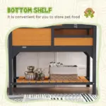 Tortoise Enclosure Tortoise House w/ Adjustable Lamp Holder, Storage Shelf, Removable Main House, Openable Lid, Yellow - Image 7