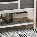 Tortoise Habitat with Shelf Storage Tortoise Gift Accessory with Weather Protection for Indoor, Light Gray - Image 9