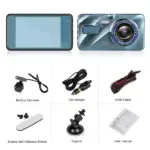 4 Inch Dual Dash Cam with 1296P Front and 720P Rear Camera - Image 6