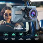 4 Inch Dual Dash Cam with 1296P Front and 720P Rear Camera - Image 10