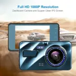 4 Inch Dual Dash Cam with 1296P Front and 720P Rear Camera - Image 11