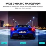 4 Inch Dual Dash Cam with 1296P Front and 720P Rear Camera - Image 2