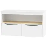 Toy Storage Organizer with 2 Drawers, Toy Shelf, Large Top, for Bedroom, Nursery, Living Room, White