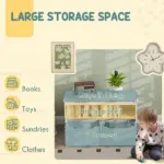 Toy Storage Organizer with 2 Drawers, Toy Shelf, Large Top, for Bedroom, Nursery, Living Room, White - Image 3