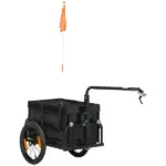 Trailer for Bike, Bicycle Cargo Trailer with Removable Storage Box and Folding Frame, Steel Bottom - Image 11